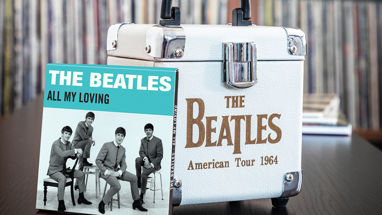 Beatles present limited-edition carrying case for set of 3-inch