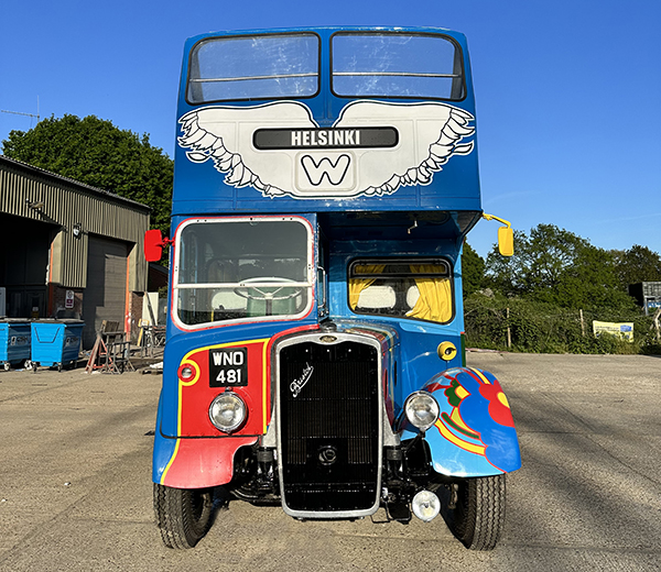 Original 1972 double-decker tour bus of Paul McCartney and Wings rides ...