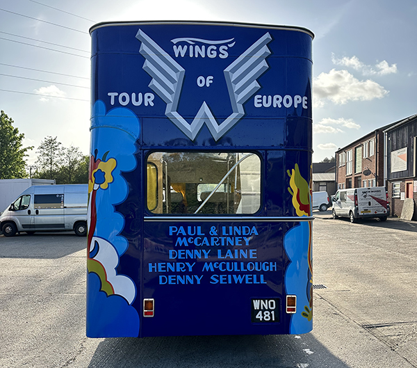Original 1972 double-decker tour bus of Paul McCartney and Wings rides ...