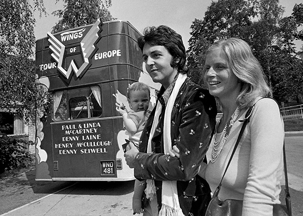 Original 1972 double-decker tour bus of Paul McCartney and Wings rides ...